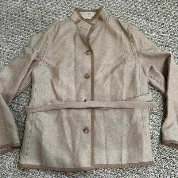 Vintage 80s Wool Button Down Coat - Picture 1 of 6